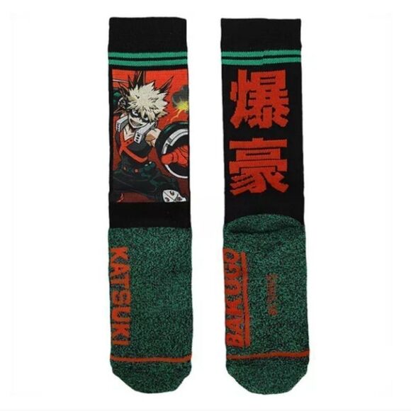 My Hero Academia Bakugo Crew Socks - Picture 1 of 3
